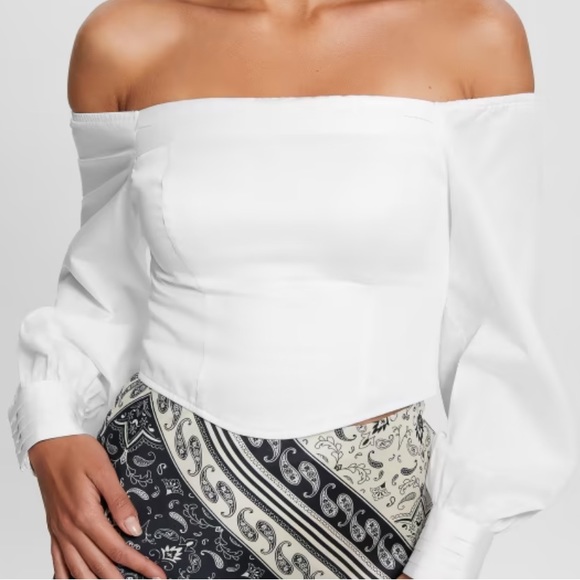 Kristin Off-the-Shoulder Corset Top | Guess - Picture 2 of 6
